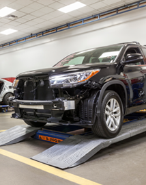 Toyota on vehicle lift | Toyota Of Ardmore in Ardmore OK