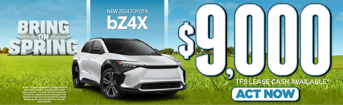 New 20204 Toyota bZ4X $9,000 TFS Lease Cash Available* - Act