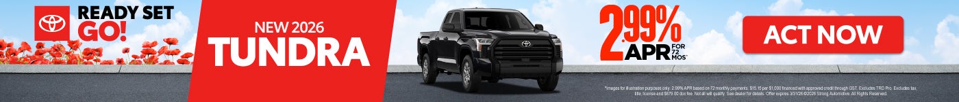 NEW 2026 TUNDRA "2.99% APR / 72 MONTHS* "