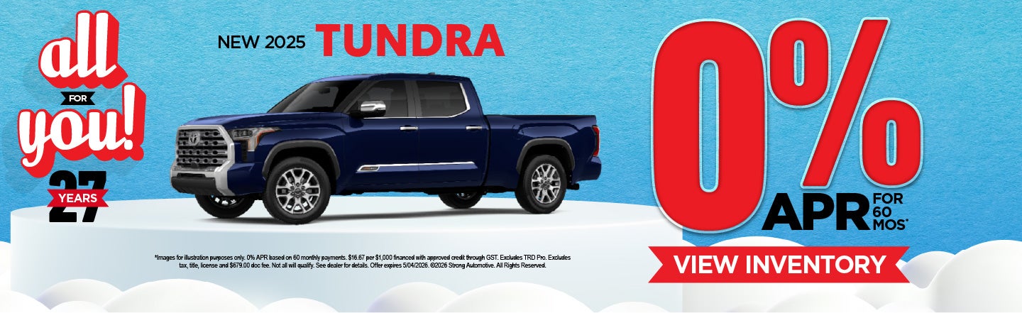 NEW 2025 TUNDRA 	0% APR / 60 MO*