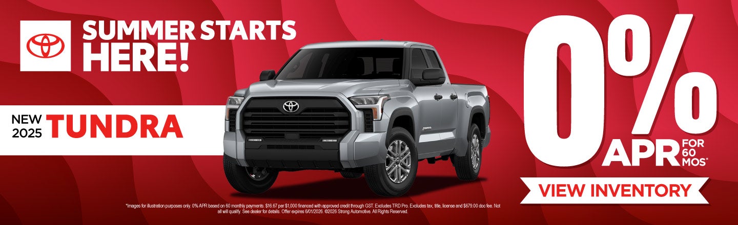 NEW 2025 TUNDRA 	0% APR / 60 MO*