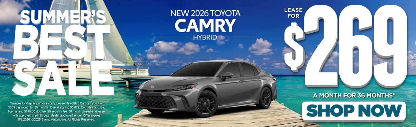 NEW 2026 CAMRY HYBRID	Lease $269 FOR 36 MONTHS*